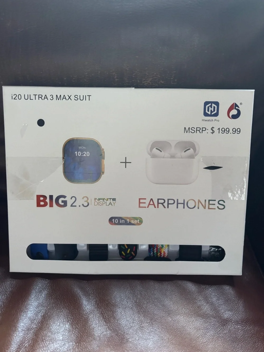 Ultra 3 Max Suit Smartwatch & Earphones - White